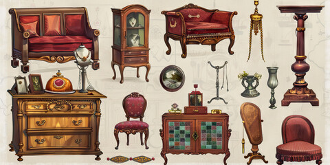 Ancestral Heirlooms: A collection of treasured family possessions, such as jewelry, furniture, and quilts, each holding its own story and history.