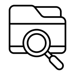 Folder Vector Line Icon Design