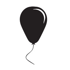 Black balloon on a white background