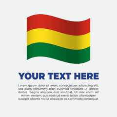 Bolivia Flag Banner Background Template