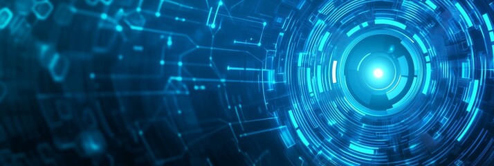 An abstract blue background designed for video surveillance themes, emphasizing a high-tech aesthetic suitable for various digital applications