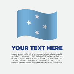 Micronesia Flag Banner Background Template