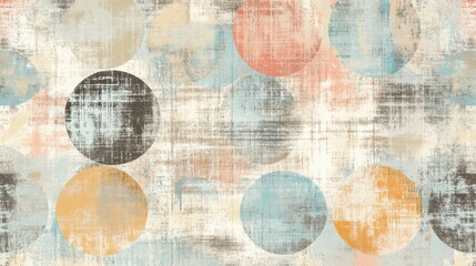 Obraz premium A seamless abstract vector artwork showcases a blend of vintage textures and geometric patterns.