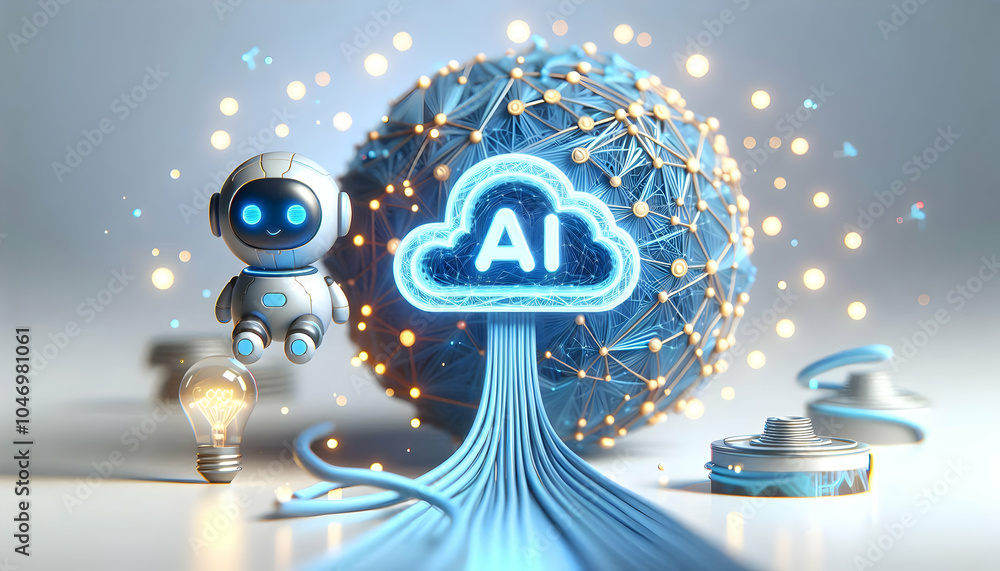 Poster 3d macro shot data transfer ai cables close up high speed data transfer glowing cables energy flow a