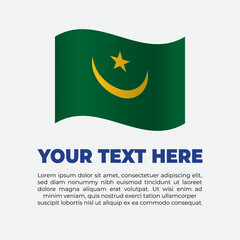 Mauritania Flag Banner Background Template