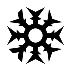 Sharp Snowflake Line Icon