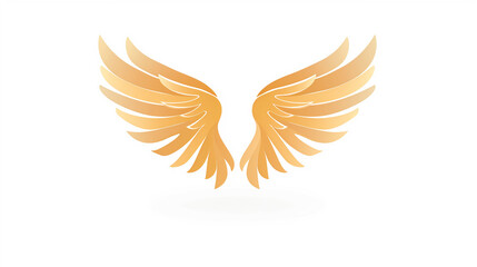 Golden Angel Wings Abstract Design Illustration