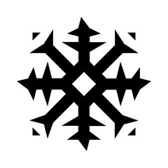 Obraz premium Sharp Snowflake Line Icon