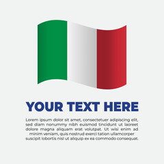 Italy Flag Banner Background Template