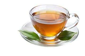 Tea in a  clear  cup TRANSPARENT BACKGROUND 