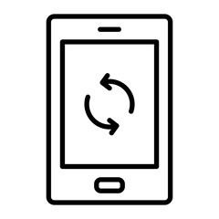 Synchronize Vector Line Icon Design