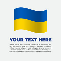 Ukraine Flag Banner Background Template