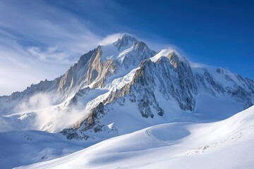 Obraz premium Chamonix-Mont-Blanc in France: A Winter Wonderland in the French Alps