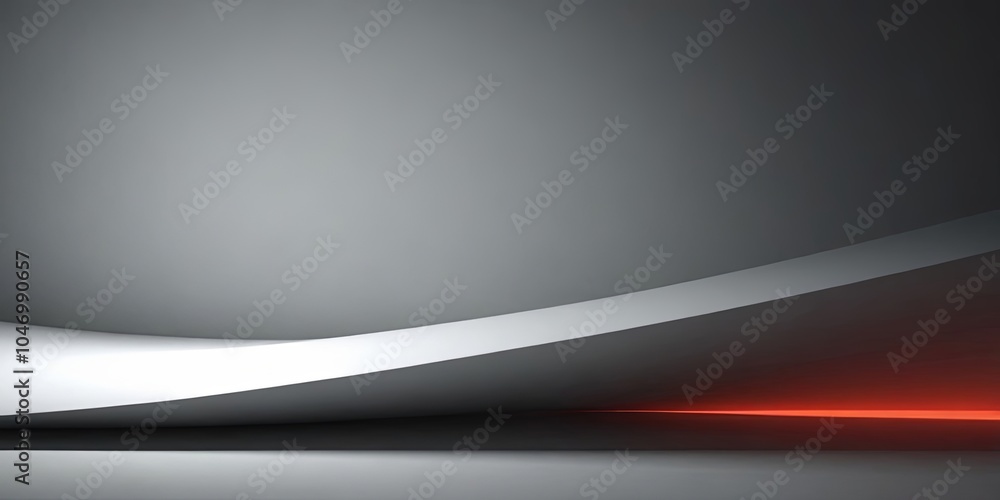 Poster a grey wall with a red line on it