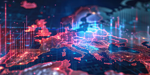Fototapeta premium Data Trends in Europe: A Chart-Based Exploration