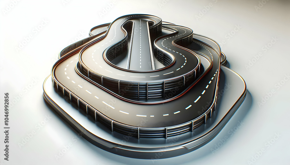 Poster 3d empty racetrack motion blur concept dynamic shot glossy speed excitement ample copy space backgro