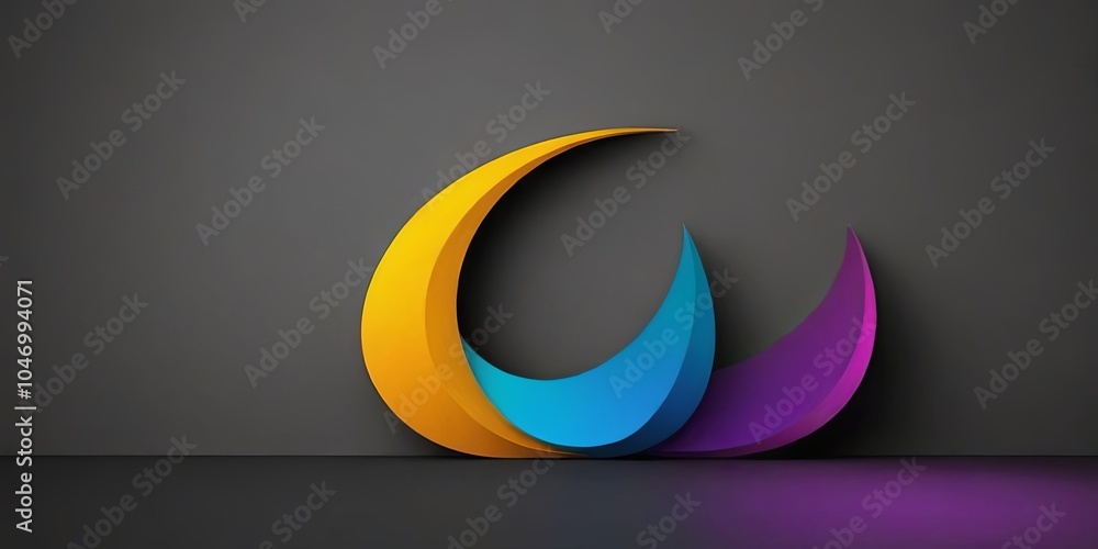 Poster a colorful logo with a curved design