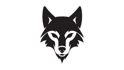 wolf head shape silhouette simple vector illustration © Giorgi