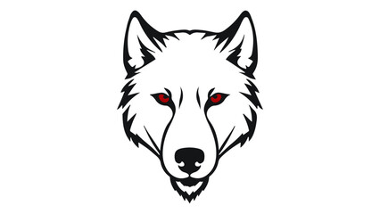 wolf head with red eye icon