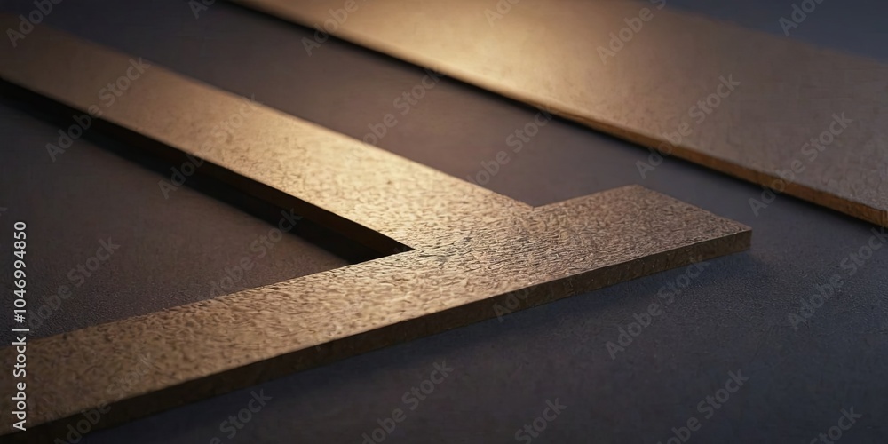 Poster a piece of wood with a rough texture and a curved edge