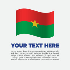Burkina Faso Flag Banner Background Template