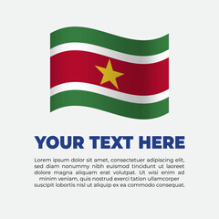 Fototapeta premium Suriname Flag Banner Background Template