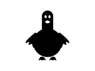 duck icon vector illustration isolated on white