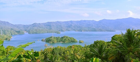 Aerial view of Lembeh strait, north sulawesi, Indonesia 
