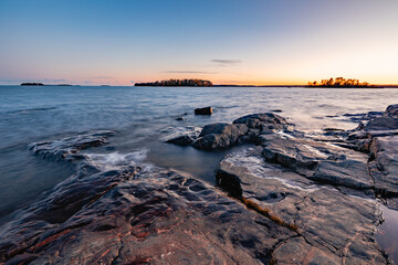 sunset over the sea