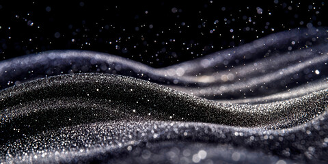 A snow-covered hill with a person in the foreground