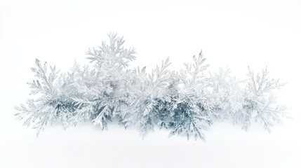Obraz premium Frosty abstract background with delicate snowflakes and shimmering ice crystals, perfect for winter, isolated on white