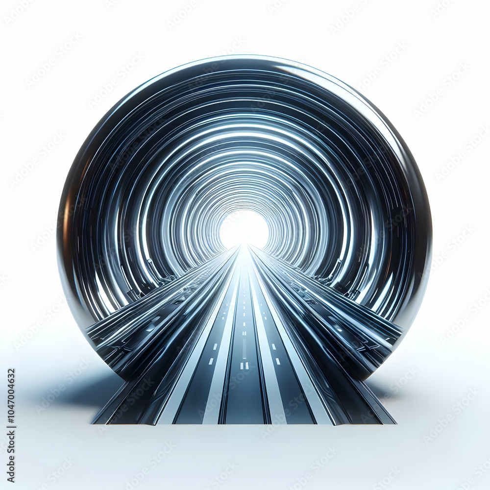 Poster 3d empty tunnel dynamic shot motion blur speed excitement glossy plain areas copy space background u