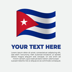 Cuba Flag Banner Background Template