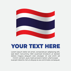 Thailand Flag Banner Background Template