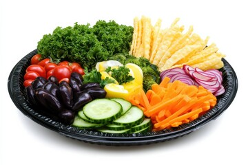 Crudite Tray: Catering Appetizers of Fresh Vegetables for a Healthy Salad Plate