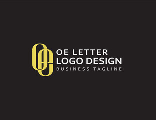 Creative o e logo icon design vector template