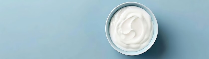 Close-up RAW Style of Fresh Icelandic skyr, high-protein cultured dairy
