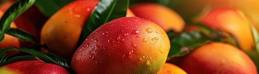 Close-up RAW Style of Miyazaki mango, world's most expensive fruit