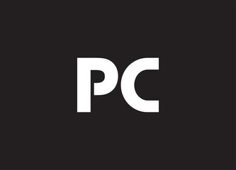 PC letter logo and initial logo design