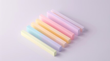 Fototapeta premium Pastel Colored Blocks