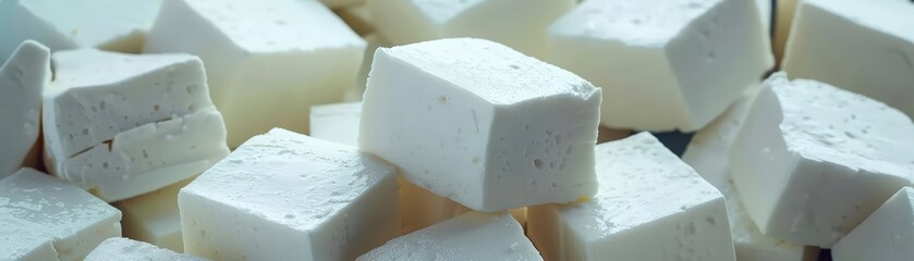 Close-up RAW Style of Traditional Indian paneer making, fresh cheese production