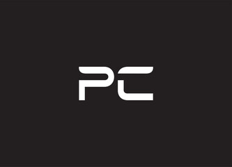 PC letter logo and initial logo design