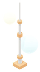 Koktobe Tower 3d icon