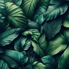 Tropical leaves texture,Abstract nature leaf green texture background,picture can used wallpaper desktop
