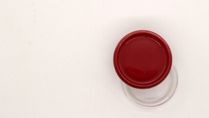 Isolated badge or pin storage container