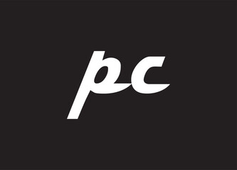 PC letter logo and initial logo design