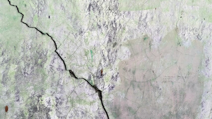 Cracked walls and faded paint