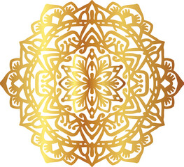 Luxury Diwali Ornamental Mandala In Gold Color	
