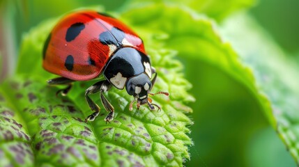 Fototapeta premium Ladybug on a Leaf