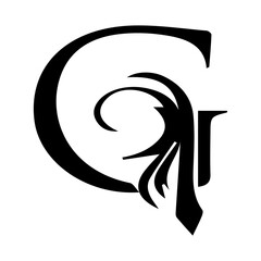 Alphabet art color signs letters design